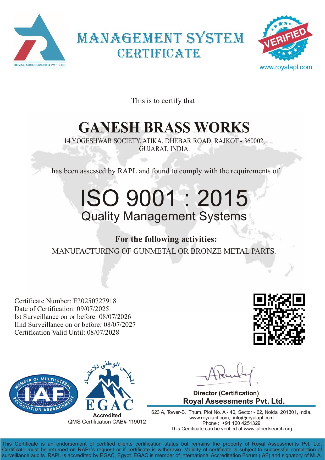 Ganesh Brass Works QMS